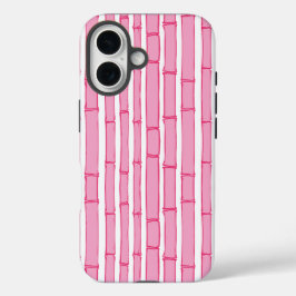 Funda iPhone 16 Bambooey Bamboo Stripe in Pink
