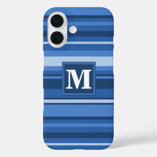 Funda iPhone 16 Bandas azules monográficas