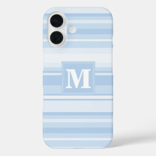 Funda iPhone 16 Bandas azules monográficas