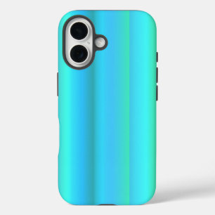 Funda iPhone 16 Bandas de arco iris verde azul
