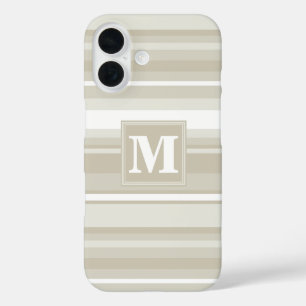 Funda iPhone 16 Bandas de arenisca monogramo