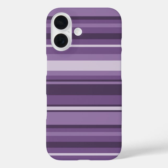 Funda iPhone 16 Bandas de lavanda (Reverso )