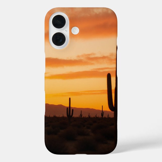 Funda iPhone 16 Bandas de sol del desierto (Reverso )