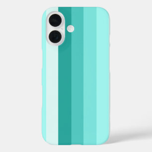 Funda iPhone 16 Bandas de sombra turquesa