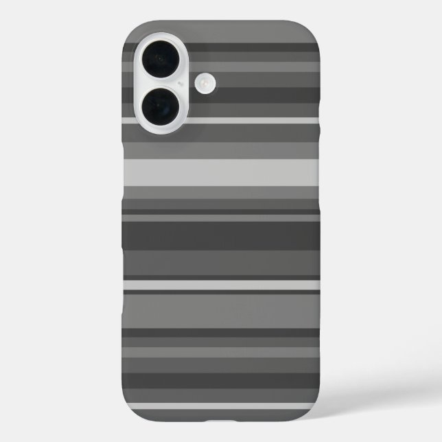 Funda iPhone 16 Bandas grises (Reverso )