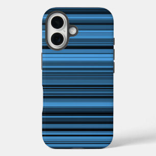 Funda iPhone 16 Bandas negras azules