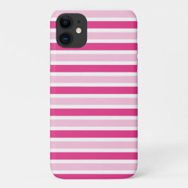 Funda iPhone 16 Bandas rosas y blancas clásicas