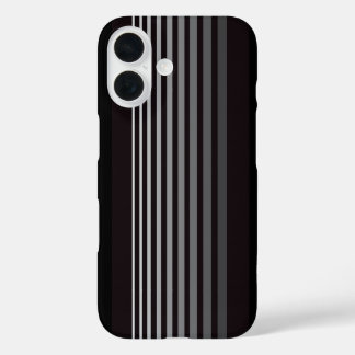 Funda iPhone 16 Bandas verticales de degradado monocromo moderno