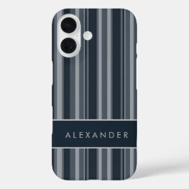 Funda iPhone 16 Bandas verticales retro elegantes