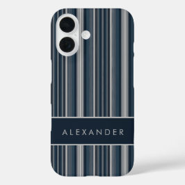 Funda iPhone 16 Bandas verticales retro elegantes