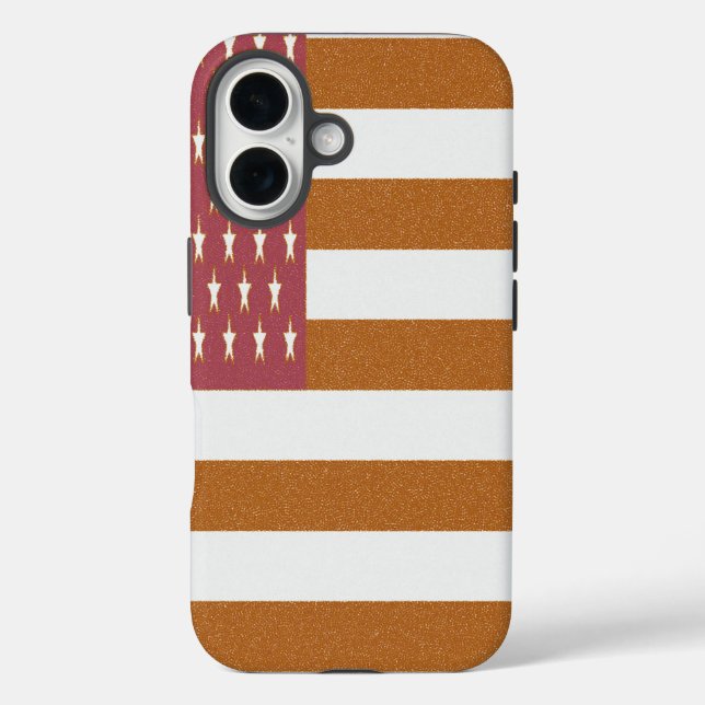 Funda iPhone 16 Bandera Americana Retro (Reverso )