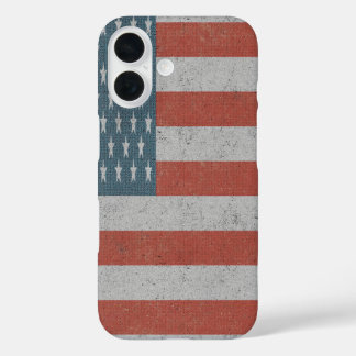 Funda iPhone 16 Bandera Americana Retro