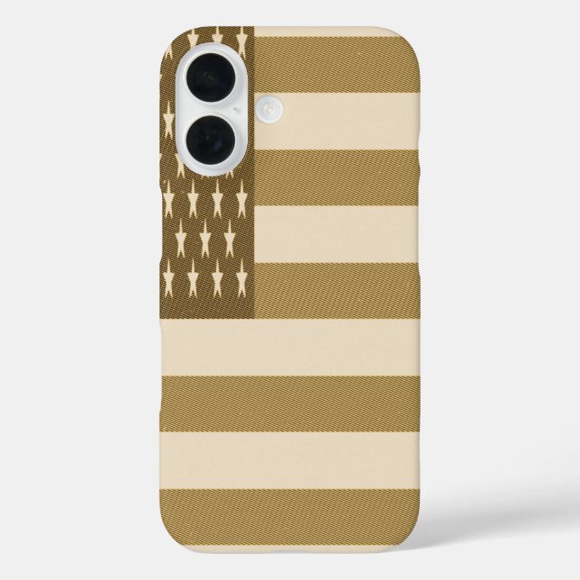Funda iPhone 16 Bandera Americana Retro (Reverso )