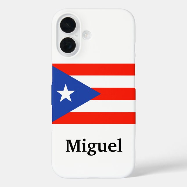 Funda iPhone 16 Bandera Boricua Bandera Puertorriqueña 4Ana (Reverso )