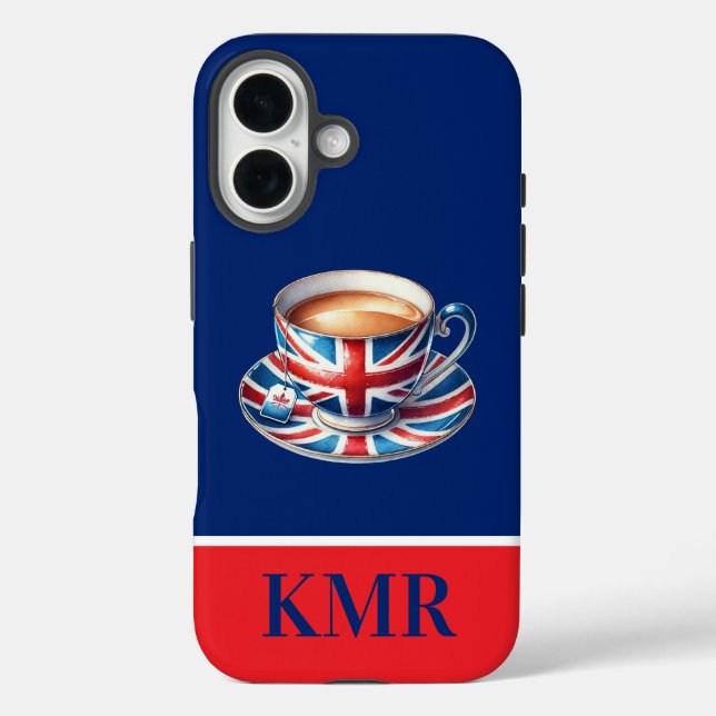 Funda iPhone 16 Bandera británica en la enseñanza del inglés (Reverso )
