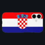 Funda iPhone 16 Bandera croata Hrvatska Zastava<br><div class="desc">Este estuche de teléfono incluye la bandera de Croacia con el escudo de armas.</div>