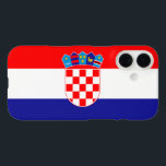 Funda iPhone 16 Bandera croata Hrvatska Zastava<br><div class="desc">Este estuche de teléfono incluye la bandera de Croacia con el escudo de armas.</div>