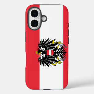 Funda iPhone 16 Bandera de Austria/Bandera austríaca