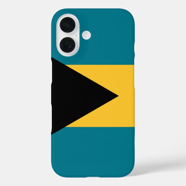 Funda iPhone 16 Bandera de Bahamas (Reverso )