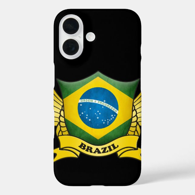 Funda iPhone 16 Bandera de Brasil (Reverso )