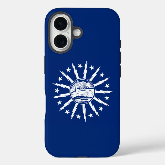 Funda iPhone 16 Bandera de Búfalo, Nueva York (Reverso )