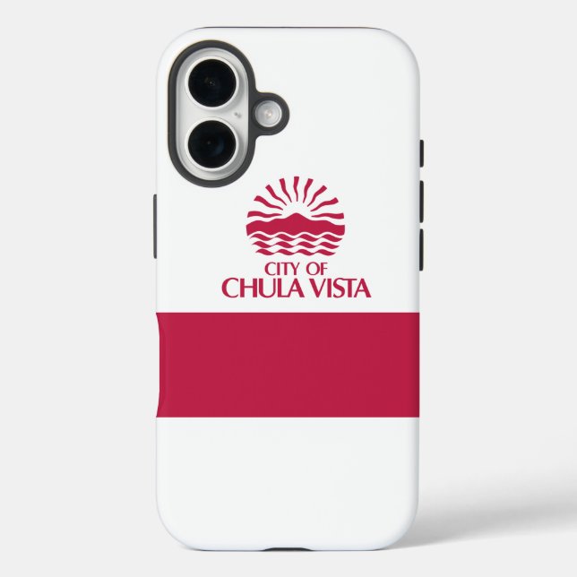 Funda iPhone 16 Bandera de Chula Vista, California (Reverso )