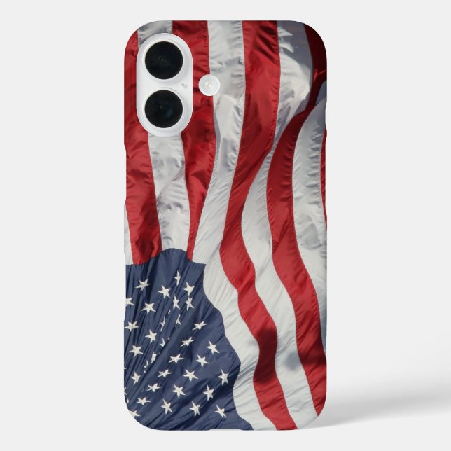 Funda iPhone 16 bandera de ee.uu. (Reverso )