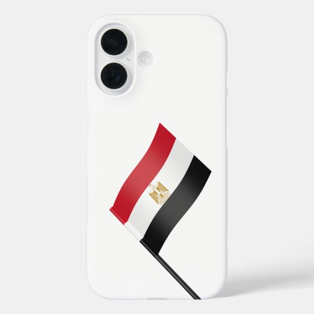 Funda iPhone 16 Bandera de Egipto (Reverso )