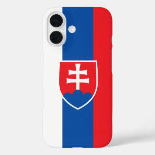 Funda iPhone 16 bandera de Eslovaquia (variante vertical)