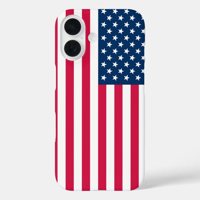 Funda iPhone 16 Bandera de Estados Unidos (Reverso )