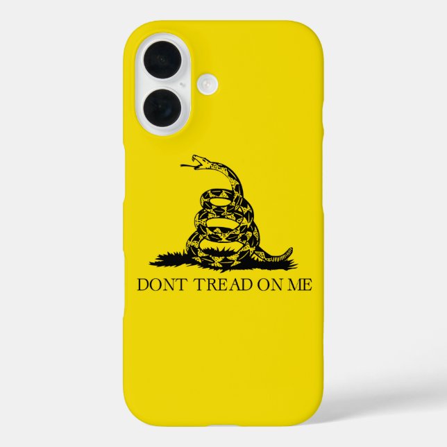 Funda iPhone 16 Bandera de Gadsden Rattlesnake: Guerra Revoluciona (Reverso )