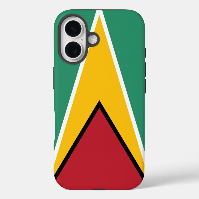 Funda iPhone 16 Bandera de Guyana (Reverso )