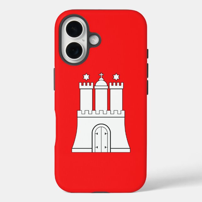 Funda iPhone 16 Bandera de Hamburgo (Reverso )