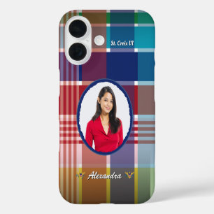 Funda iPhone 16 Bandera de Islas Vírgenes de los EE. UU. Foto de M