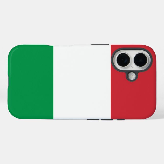 Funda iPhone 16 Bandera de Italia (Reverso (Horizontal))