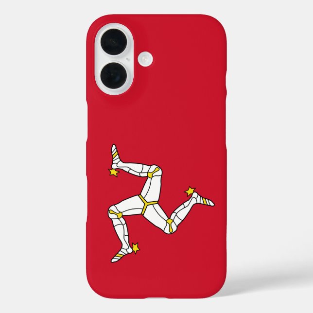 Funda iPhone 16 Bandera de la Isla de Man (Reverso )
