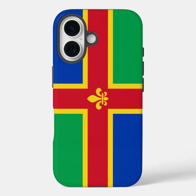 Funda iPhone 16 Bandera de Lincoln (Reverso )