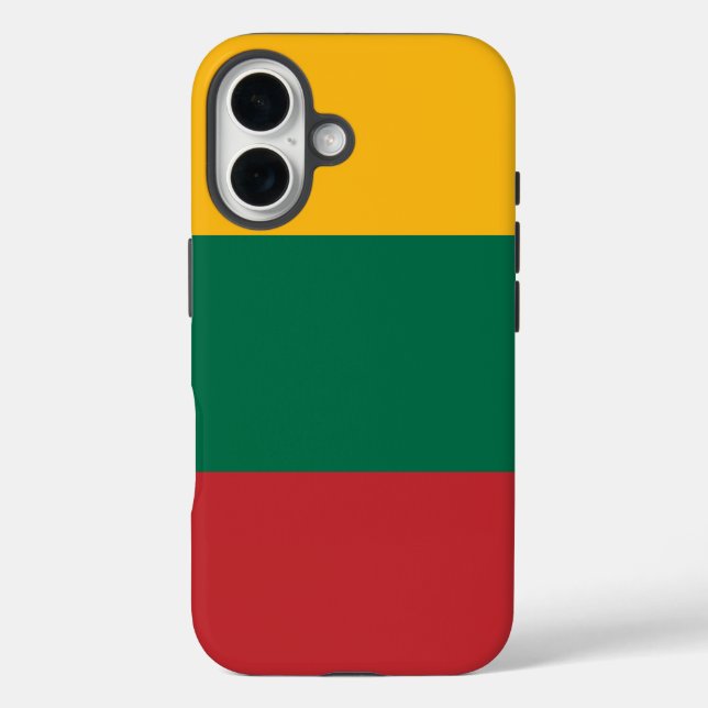 Funda iPhone 16 Bandera de Lituania (Reverso )