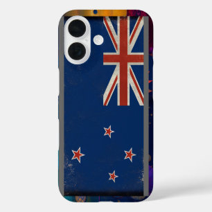 Funda iPhone 16 Bandera de Nueva Zelanda