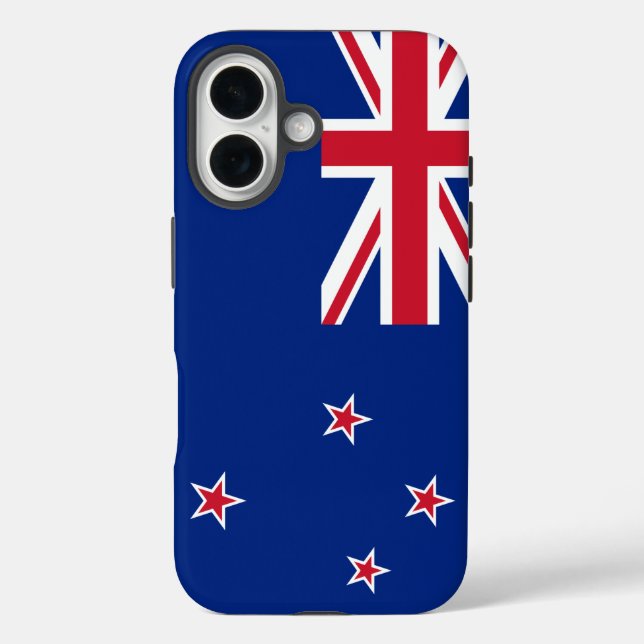 Funda iPhone 16 Bandera de Nueva Zelanda (Reverso )