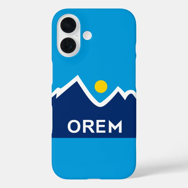 Funda iPhone 16 Bandera de Orem, Utah (Reverso )