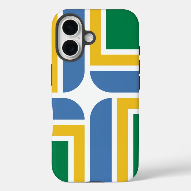 Funda iPhone 16 Bandera de Portland, Oregón (Reverso )