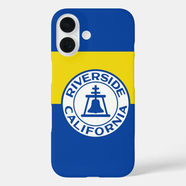 Funda iPhone 16 Bandera de Riverside, California (Reverso )
