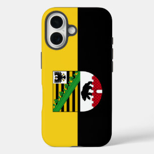 Funda iPhone 16 Bandera de Sajonia-Anhalt