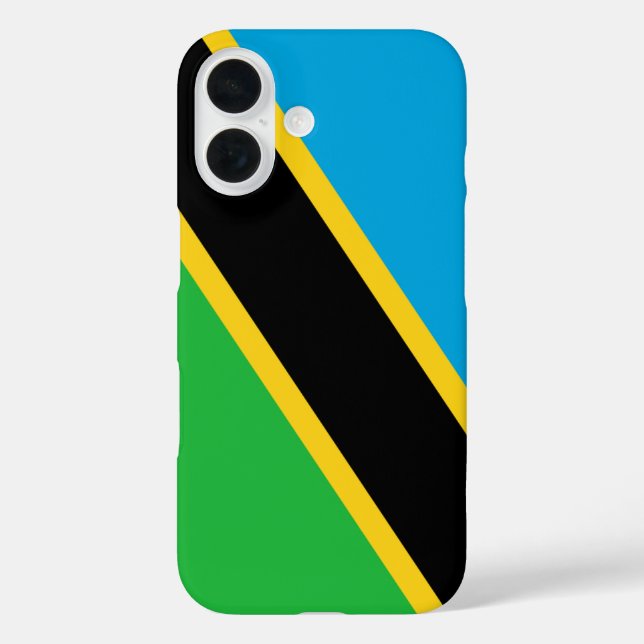 Funda iPhone 16 Bandera de Tanzania (Reverso )