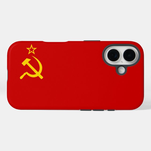 FUNDA iPhone 16 BANDERA DE URSS (Reverso (Horizontal))