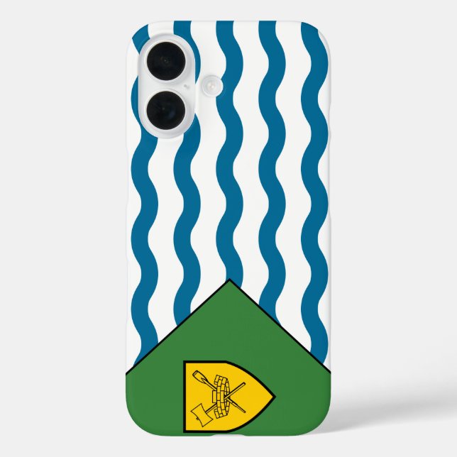 Funda iPhone 16 Bandera de Vancouver, Columbia Británica (Reverso )