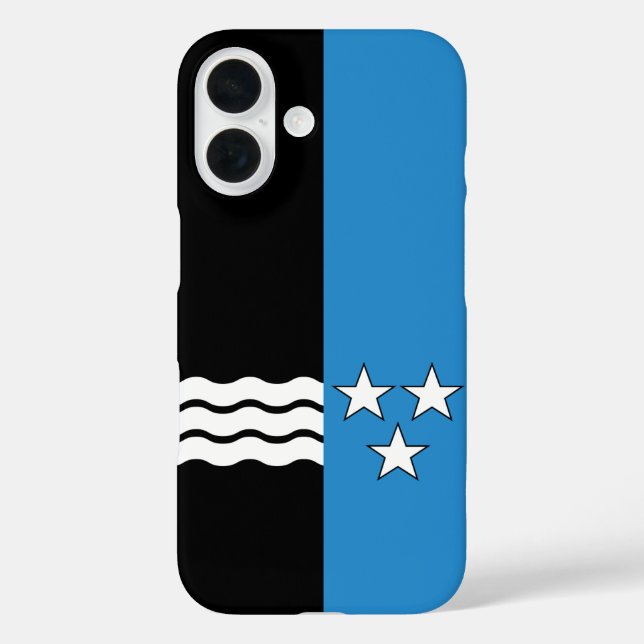 Funda iPhone 16 Bandera del Cantón de Aargau (Reverso )