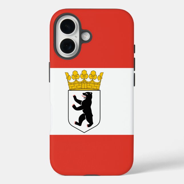 Funda iPhone 16 Bandera del Funda-Mate de Berlín (Reverso )
