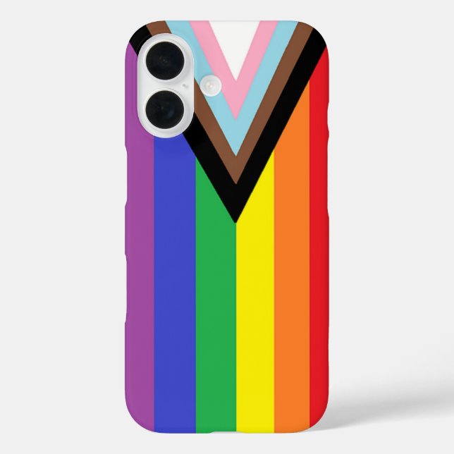 Funda iPhone 16 "Bandera del orgullo moderno" (Reverso )